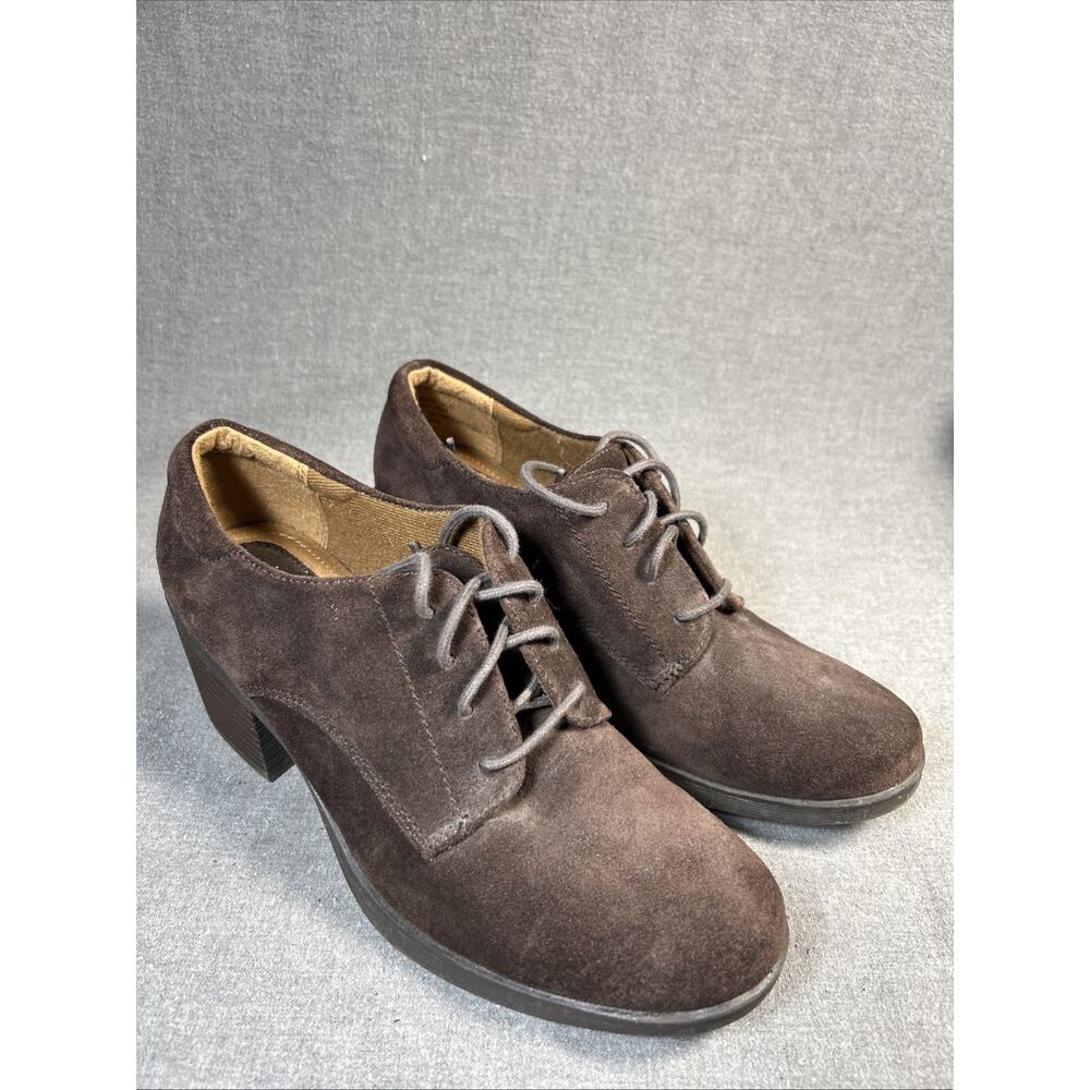 Eurosoft by Soffi Womens Jules Chocolate Suede leather Oxford shoe bootie 9.5